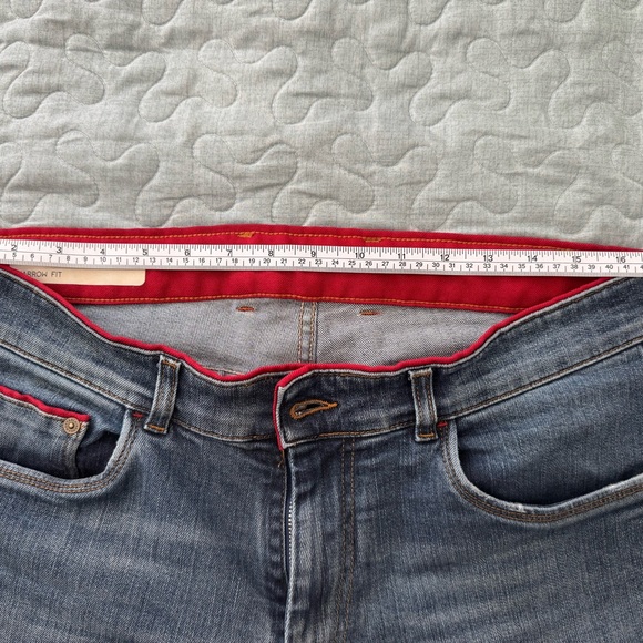 Harmont & Blaine Blue Relaxed Jeans with Striped Waistband